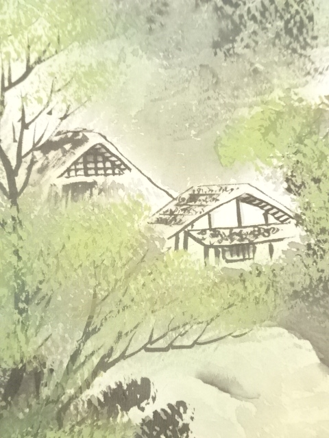 道具 ] - 道具 青浦筆 山水 肉筆絹本掛軸 | ネットショップ圭 netshop